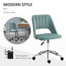 Vinsetto Mid Back Office Chair Velvet Fabric Swivel Scallop Shape Computer Desk Chair for Home Study Bedroom, Green Mid-Back