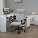 Vinsetto High Back Executive Chair Ergonomic Task Seat Home Office Swivel  Computer Chair for Sturdy with Padded Armrests, Adjustable Height, Light Grey Home