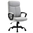 Vinsetto High Back Executive Chair Ergonomic Task Seat Home Office Swivel  Computer Chair for Sturdy with Padded Armrests, Adjustable Height, Light Grey Home
