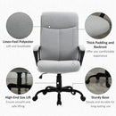 Vinsetto High Back Executive Chair Ergonomic Task Seat Home Office Swivel  Computer Chair for Sturdy with Padded Armrests, Adjustable Height, Light Grey Home