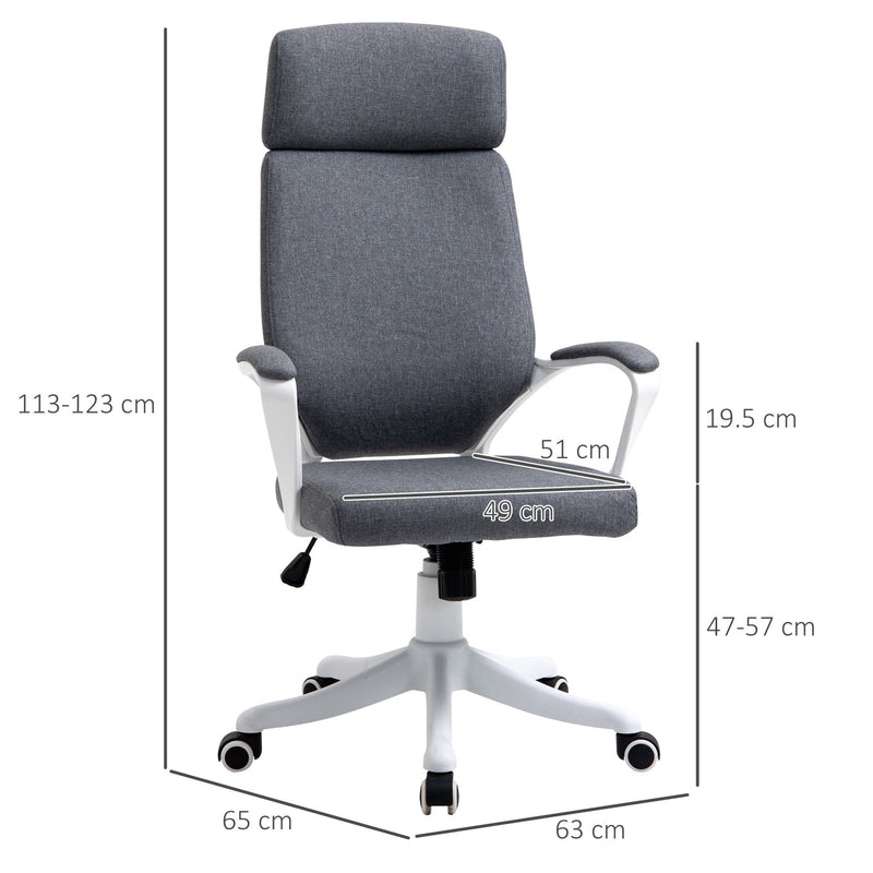 Vinsetto Office Chair High Back 360-¦ Swivel Task Chair Ergonomic Desk Chair with Lumbar Back Support, Adjustable Height