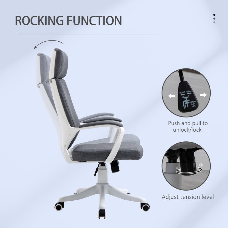 Vinsetto Office Chair High Back 360-¦ Swivel Task Chair Ergonomic Desk Chair with Lumbar Back Support, Adjustable Height