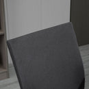 Vinsetto Office Chair Linen Swivel Computer Desk Chair Home Study Task Chair with Wheels, Arm, Charcoal Grey Chair, Deep