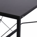 L-Shaped Corner Black Desk Computer Desk Table For Home Office Workstation with Steel Frame