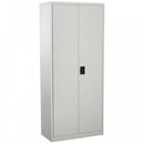Vinsetto Filing Cabinet 2 Doors 4 Internal Adjustable Lockable Shelves Bookcase Storage Unit 5 Compartments-Cream White