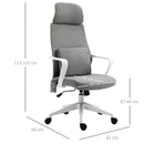 Vinsetto Office Swivel Chair Lumbar Massage Armchair w/ Adjustable seat & headrest height - Grey