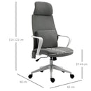 Vinsetto Mesh Office Chair & Massage Pillow Ergonomic Adjustable Height Headrest w/ Wheels High Back Armrest Rocking Home Study
