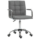 Vinsetto PU Leather Office Desk Chair Executive Swivel Office Chair With Adjustable Height - Grey