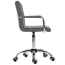 Vinsetto PU Leather Office Desk Chair Executive Swivel Office Chair With Adjustable Height - Grey