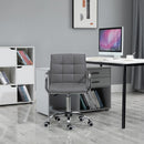 Vinsetto PU Leather Office Desk Chair Executive Swivel Office Chair With Adjustable Height - Grey