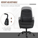 Vinsetto Massage Office Chair High Back with Armrest PU-Padded Vibration Executive Chair with Adjustable Height and Built-in Lumbar Support Black w/