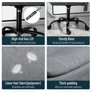 Vinsetto 2-Point Massage Office Chair Linen-Look Ergonomic Adjustable Height w/ 360-¦ Swivel 5 Castor Wheels Rocking Comfortable Executive Seat Grey