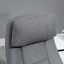 Vinsetto 2-Point Massage Office Chair Linen-Look Ergonomic Adjustable Height w/ 360-¦ Swivel 5 Castor Wheels Rocking Comfortable Executive Seat Grey