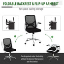 Vinsetto High Back Executive Mesh Office Chair W/ Folding Backrest Ergonomic Computer Seat Adjustable Height 360 Degree Swivel