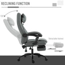 Vinsetto Office Chair 2-Point Removable Vibration Massage Pillow Executive Ergonomic USB Power Adjustable Height 360 Swivel