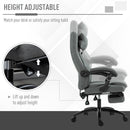 Vinsetto Office Chair 2-Point Removable Vibration Massage Pillow Executive Ergonomic USB Power Adjustable Height 360 Swivel
