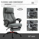 Vinsetto Office Chair 2-Point Removable Vibration Massage Pillow Executive Ergonomic USB Power Adjustable Height 360 Swivel