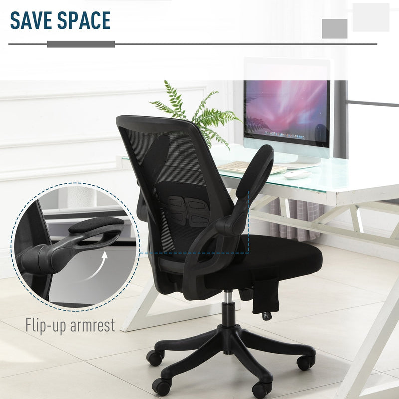 Vinsetto Office Chair 2-Point Massage Executive Ergonomic USB Power Mesh Design 360-¦ Swivel with Lumbar Support, Black Cover w/ Wheel
