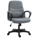 Vinsetto Office Chair with Massager Lumbar High Back Ergonomic Support Office 360-¦ Swivel Chairs Adjustable Height Backrest Grey 2-Point Massage