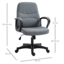 Vinsetto Office Chair with Massager Lumbar High Back Ergonomic Support Office 360-¦ Swivel Chairs Adjustable Height Backrest Grey 2-Point Massage