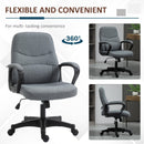 Vinsetto Office Chair with Massager Lumbar High Back Ergonomic Support Office 360-¦ Swivel Chairs Adjustable Height Backrest Grey 2-Point Massage