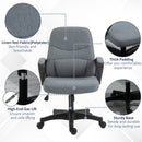 Vinsetto Office Chair with Massager Lumbar High Back Ergonomic Support Office 360-¦ Swivel Chairs Adjustable Height Backrest Grey 2-Point Massage