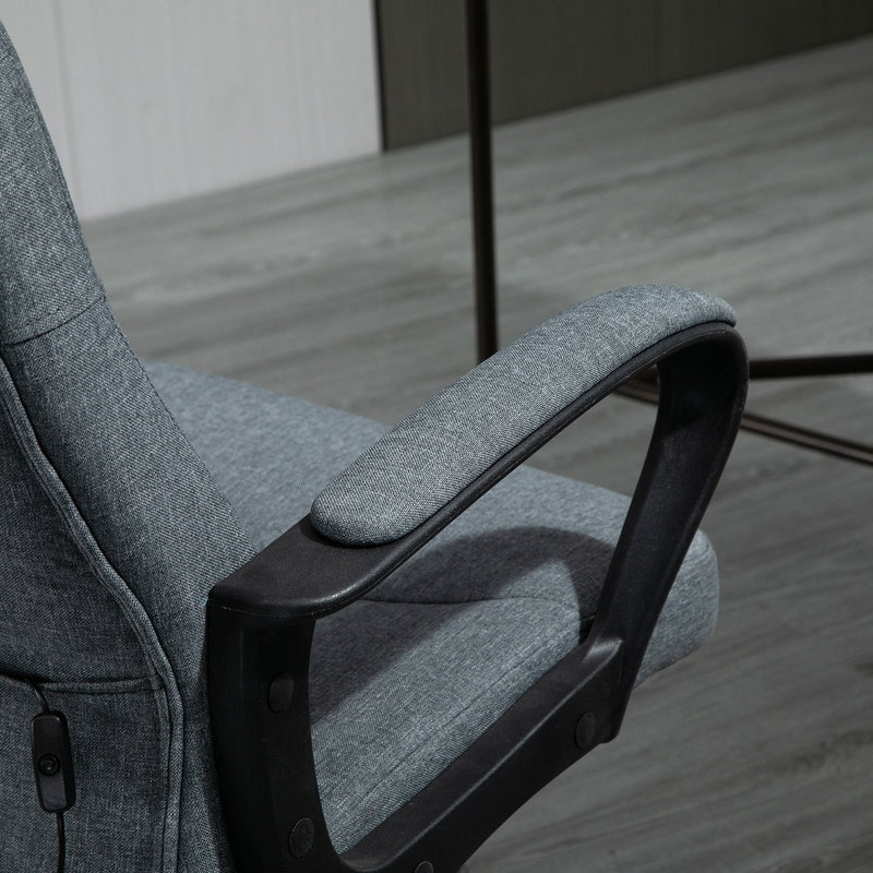 Vinsetto Office Chair with Massager Lumbar High Back Ergonomic Support Office 360-¦ Swivel Chairs Adjustable Height Backrest Grey 2-Point Massage