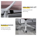 Vinsetto High-Back Office Chair Velvet Style Fabric Computer Home Rocking with Wheels, Rotatable Liftable Headrest, Pink w/ Wheel, Up-Down Headrest