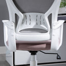 Vinsetto High-Back Office Chair Velvet Style Fabric Computer Home Rocking with Wheels, Rotatable Liftable Headrest, Pink w/ Wheel, Up-Down Headrest