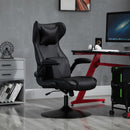 Vinsetto Swivel Video Game Chair Rocker Racing Style Office leisure Chair Ergonomic Rocking Office Chair with Pedestal Base, Adjustable Armrest and Headrest Black Base Lumbar Support