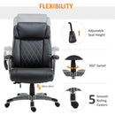 Vinsetto Massage Office Chair High Back with Armrest 6-Point Vibration Executive Chair with Adjustable Height and Built-in Lumbar Support Black w/