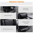 Vinsetto Massage Office Chair High Back with Armrest 6-Point Vibration Executive Chair with Adjustable Height and Built-in Lumbar Support Black w/