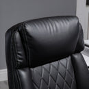 Vinsetto Massage Office Chair High Back with Armrest 6-Point Vibration Executive Chair with Adjustable Height and Built-in Lumbar Support Black w/