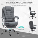Vinsetto Massage Office Chair Computer Swivel Rolling Task Chair with Retractable Footrest & Height Adjustable Comfortable with Armrests w/