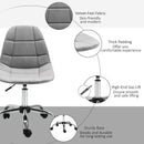 Vinsetto Ergonomic Office Chair with Adjustable-á Height and Wheels Velvet Executive Chair Armless for Home Study Bedroom Office Grey