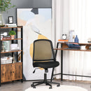 Vinsetto Leisure Office Chair Mesh Fabric Computer Home Study Bedroom Armless with Wheels, Black Swivel Armless