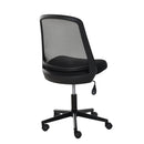Vinsetto Leisure Office Chair Mesh Fabric Computer Home Study Bedroom Armless with Wheels, Black Swivel Armless