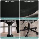 Vinsetto Leisure Office Chair Mesh Fabric Computer Home Study Bedroom Armless with Wheels, Black Swivel Armless