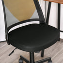 Vinsetto Leisure Office Chair Mesh Fabric Computer Home Study Bedroom Armless with Wheels, Black Swivel Armless