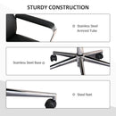 Vinsetto Office Chair Faux Leather High-Back Rocker Swivel Computer Desk Chair with Wheels, Steel Base, Black w/