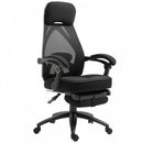 Vinsetto Swivel Mesh Back Office Chair with Retractable Footrest High Back Adjustable Height - Black