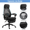 Vinsetto Swivel Mesh Back Office Chair with Retractable Footrest High Back Adjustable Height - Black