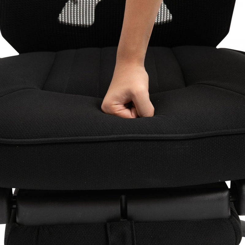 Vinsetto Swivel Mesh Back Office Chair with Retractable Footrest High Back Adjustable Height - Black