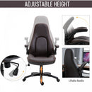 Vinsetto PU Leather Home Office Chair Ergonomic w/Contrast Stitching Brown