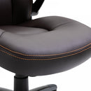 Vinsetto PU Leather Home Office Chair Ergonomic w/Contrast Stitching Brown
