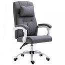 Vinsetto PU Leather Ergonomic Reclining Executive Home Office Chair w/ Pillow Grey