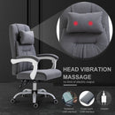 Vinsetto PU Leather Ergonomic Reclining Executive Home Office Chair w/ Pillow Grey