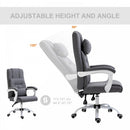 Vinsetto PU Leather Ergonomic Reclining Executive Home Office Chair w/ Pillow Grey