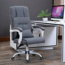 Vinsetto PU Leather Ergonomic Reclining Executive Home Office Chair w/ Pillow Grey