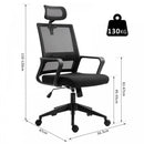 Nylon Ergonomic Rocking Office Chair Black